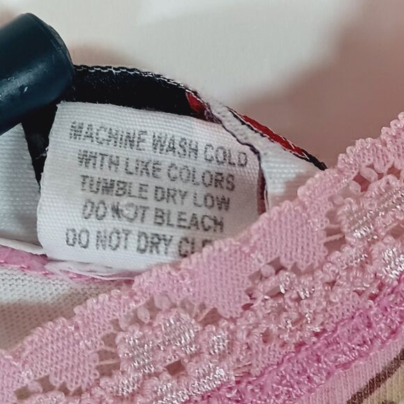 Vintage Scanty Tank Top Y2k 90's Large Lace Heart Daisy Twee Girlcore Festival - Picture 5 of 8